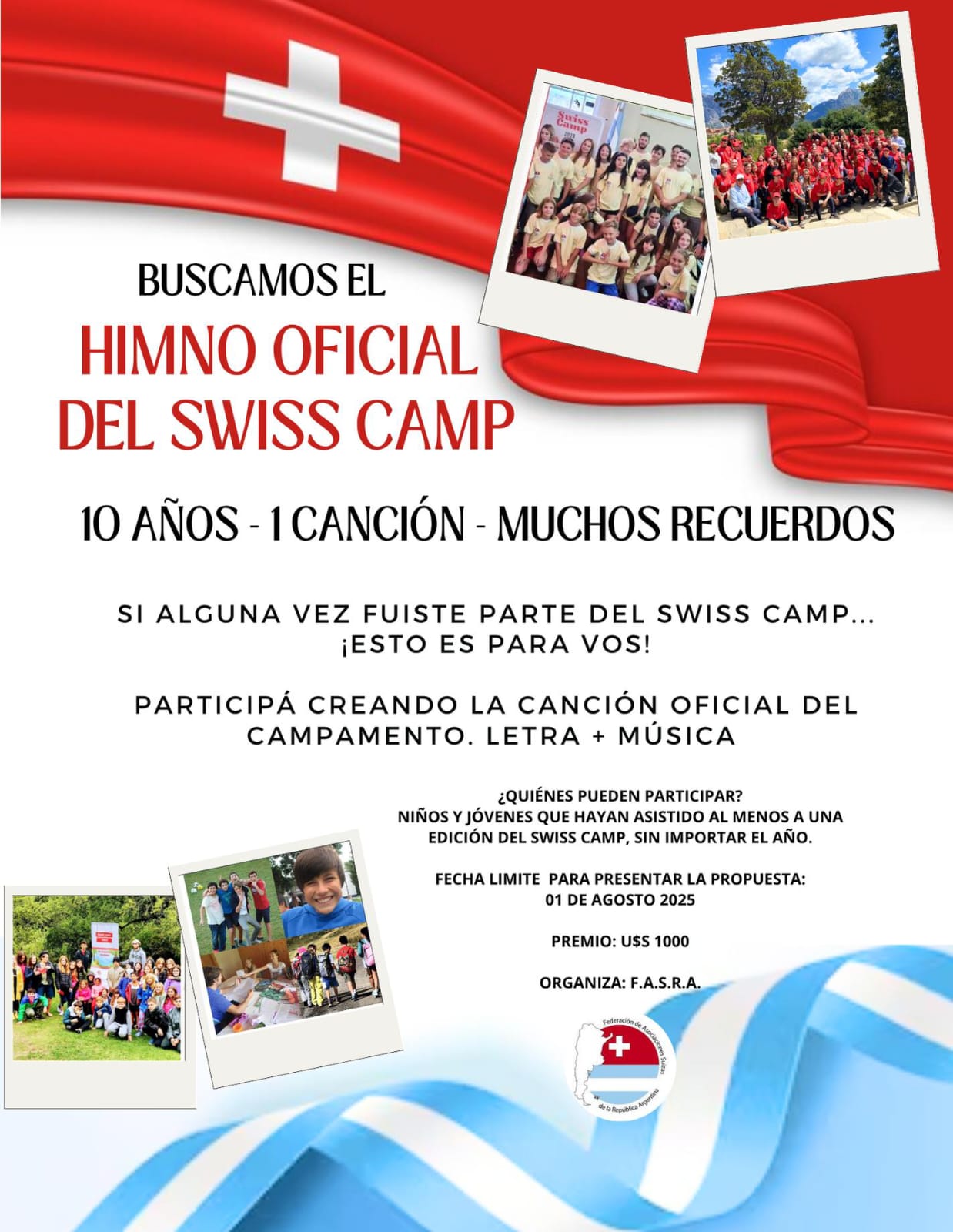 Concurso «Himno Oficial del Swiss Camp – 10 Años – 1 canción – muchos recuerdos»